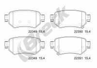 Brake pad set, disc brake 22349 00 704 00 Breck