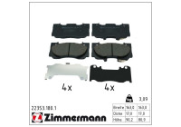 Brake pad set, disc brake 22353.180.1 Zimmermann