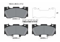 Brake pad set, disc brake 2235301 Textar