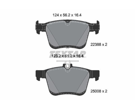 Brake pad set, disc brake 2238801 Textar