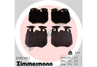Brake Pad Set, disc brake 22392.195.1 Zimmermann