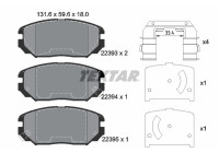 Brake pad set, disc brake 2239301 Textar