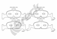 Brake pad set, disc brake 22402 00 551 00 Breck