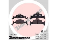 Brake Pad Set, disc brake 22402.160.1 Zimmermann