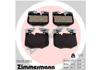 Brake Pad Set, disc brake 22425.200.1 Zimmermann