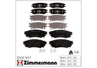 Brake Pad Set, disc brake 22434.145.1 Zimmermann