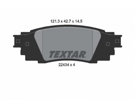 Brake Pad Set, disc brake 2243401 Textar