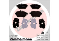 Brake Pad Set, disc brake 22437.165.1 Zimmermann