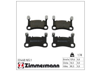 Brake pad set, disc brake 22468.165.1 Zimmermann