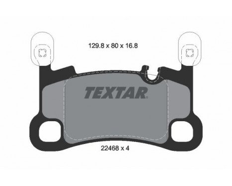 Brake pad set, disc brake 2246801 Textar