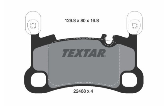 Brake pad set, disc brake 2246801 Textar