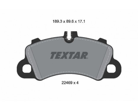 Brake Pad Set, disc brake 2246901 Textar