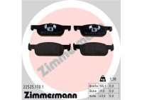 Brake Pad Set, disc brake 22525.170.1 Zimmermann