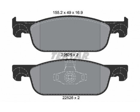 Brake Pad Set, disc brake 2252501 Textar