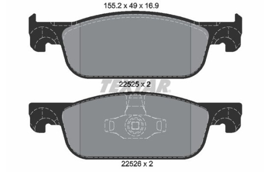 Brake Pad Set, disc brake 2252501 Textar