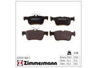 Brake Pad Set, disc brake 22531.160.1 Zimmermann
