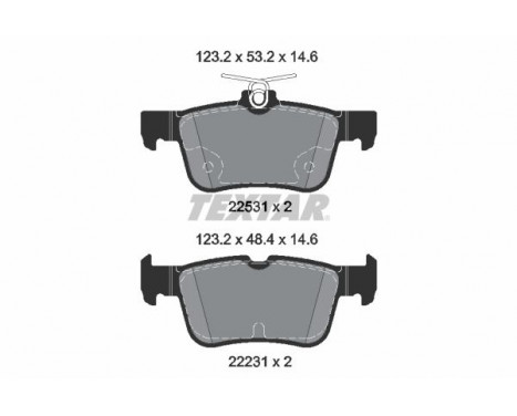 Brake pad set, disc brake 2253105 Textar