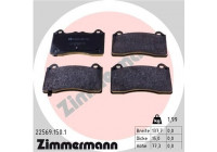 Brake Pad Set, disc brake 22569.150.1 Zimmermann