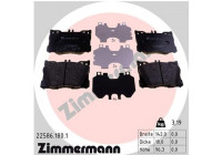 Brake Pad Set, disc brake 22586.180.1 Zimmermann