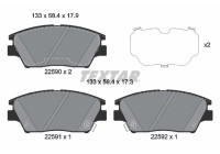 Brake Pad Set, disc brake 2259001 Textar