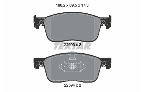 Brake Pad Set, disc brake 2259301 Textar
