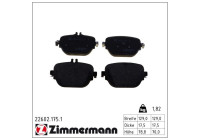 Brake Pad Set, disc brake 22602.175.1 Zimmermann