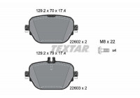 Brake Pad Set, disc brake 2260201 Textar