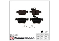 Brake Pad Set, disc brake 22605.160.2 Zimmermann