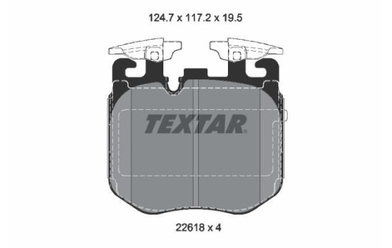 Brake Pad Set, disc brake 2261801 Textar