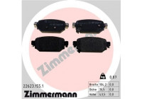 Brake Pad Set, disc brake 22623.155.1 Zimmermann