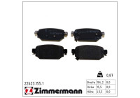 Brake Pad Set, disc brake 22623.155.1 Zimmermann