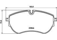 Brake pad set, disc brake 2264403 Textar