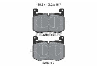 Brake pad set, disc brake 2265101 Textar