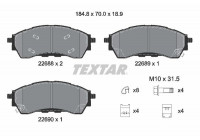 Brake pad set, disc brake 2268801 Textar
