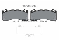 Brake pad set, disc brake 2269101 Textar