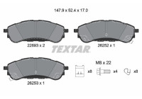 Brake pad set, disc brake 2269301 Textar