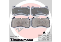 Brake pad set, disc brake 22697.170.1 Zimmermann
