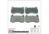 Brake pad set, disc brake 22697.170.1 Zimmermann
