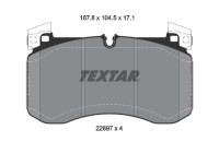 Brake pad set, disc brake 2269701 Textar
