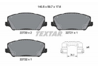 Brake pad set, disc brake 2272001 Textar