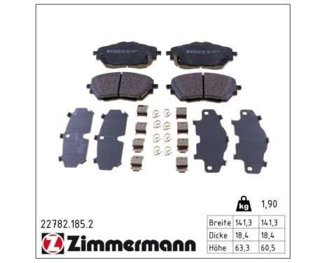Brake Pad Set, disc brake 22782.185.2 Zimmermann