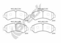 Brake pad set, disc brake 22791 00 703 00 Breck