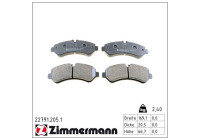 Brake Pad Set, disc brake 22791.205.1 Zimmermann