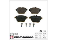 Brake Pad Set, disc brake 22792.175.1 Zimmermann