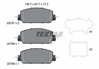 Brake Pad Set, disc brake 2279701 Textar