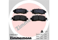 Brake Pad Set, disc brake 22800.170.1 Zimmermann