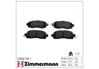 Brake Pad Set, disc brake 22800.170.1 Zimmermann