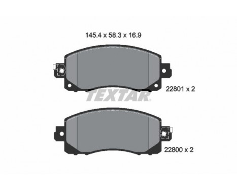 Brake Pad Set, disc brake 2280001 Textar