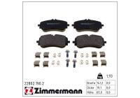 Brake Pad Set, disc brake 22802.190.2 Zimmermann