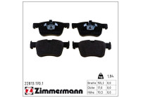 Brake Pad Set, disc brake 22813.170.1 Zimmermann